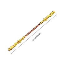 Nueva 2024 Barra Dorada Ruyi De Metal Negro Para Juego Wu Kong Adorno Artesanal De Mano Juguete Giratorio De Dedo 22cm - details 4