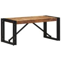 vidaXL Mesa de centro de madera maciza de mango rugosa en dimensiones 100x100x35 cm/100x50x35 cm/80x40x35 cm y más | estructura resistente ideal para salón dormitorio o estudio - details 2