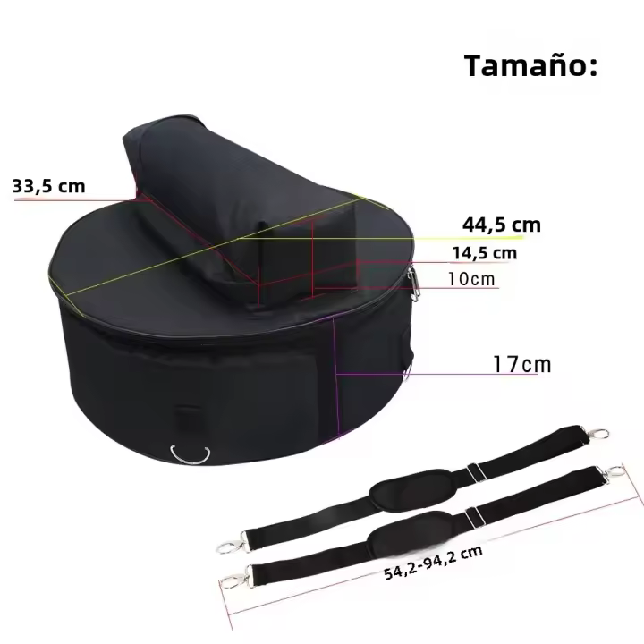 Bolsa De Batería De Snare IRIN Impermeable De Tela Oxford Con Almohadillas De Algodón Grueso Para Instrumentos De Percusión Negro - 1