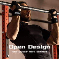 Guantes De Levantamiento De Pesas SKDK Con Apoyo De Tornillo Protección De Palma Completa Para Gimnasio Y Ejercicios De Potencia Equipamiento De Fitness Negro - details 2