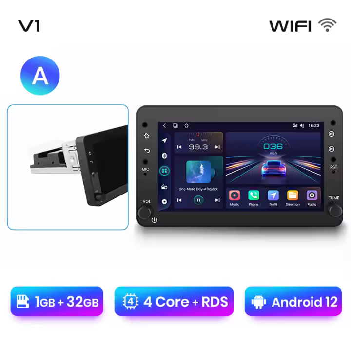 Junsun Radio Multimedia con GPS para coche Radio con voz IA Android para Alfa Romeo 159 Brera Spider Sportwagon Carplay RDS No 2DIN - 1