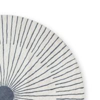 ALFOMBRA REDONDA GRANDE HANDTUFTED LANA CALIDAD SUPERIOR GRIS Y BLANCO Ø200CM - details 1