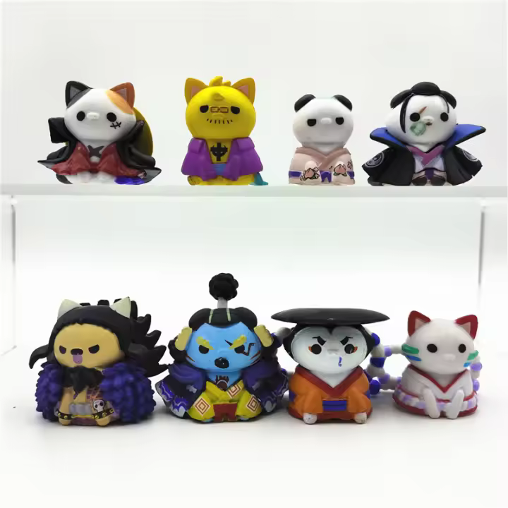 Set De 8 Figuras De Acción One Piece Cat Kaidou Jinbe Wanno Country Kozuki Oden Decoración De Pasteles Juguete Para Adultos - 1