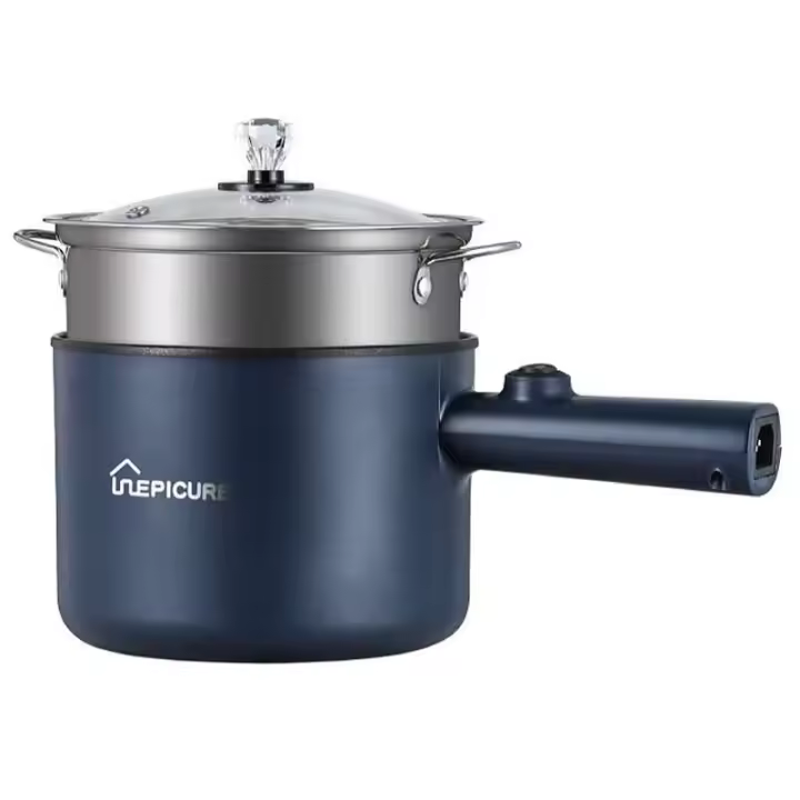 Olla Multifuncional Eléctrica 220V De Doble Capa Para Hogar Y Dormitorio Estudiantil Con Sello Antideslizante Y Antiadherente Para Cocinar Arroz Y Sopas - 1
