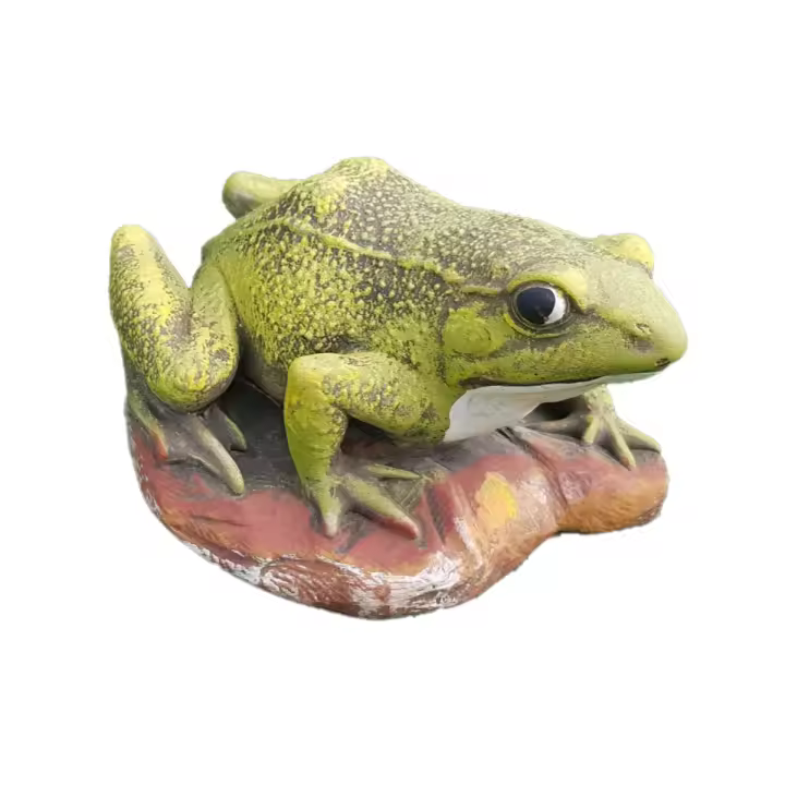 FIGURA DE JARDÍN RANA DECORATIVA DE PIEDRA 14X8CM - Marca AnaParra - 1