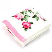Toalla De Rostro Flor Peonía Algodón 100% Hotelera Suave Secado Rápido Tamaño 34x74cm Para Baño - details 4