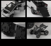 Modelo De Camión Tesla Cybertruck 1:32 Con Luz Y Sonido Coche De Metal Para Niños Regalo Con Maleta A914 Coche De Playa a Escala - details 3