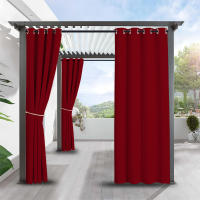 2-Pack Cortinas Impermeables Para Exteriores Con Tope De Grommets Ideal Para Decoración De Dormitorio Sala De Estar Porche Y Pergola - details 13