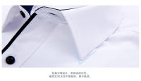 Camisa Negra Para Hombre 2024 Cuello Cuadrado Camisa De Negocios Casual Cómoda Y Transpirable Ajustada Con Mangas Largas Y Estilo Clásico - details 5