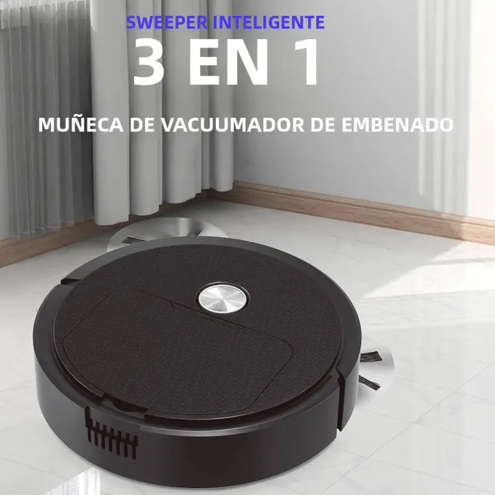 Robot Aspirador Inteligente 3 En 1 Mini Limpia Hogar Sin Cable Mopa Y Aspira Para Uso Doméstico Con Capacidad De Caja De Polvo Menor a 0.5 L - 1