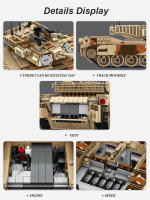 Bloques De Construcción De Tanque De Batalla Principal Merkava MK4 Serie Militar WW2 Para Niños Juguetes Regalos Para Niños De 6 a 12 Años Y Adolescentes - details 35