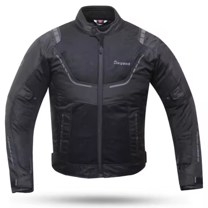 Chaqueta Moto degend verano mujer  brezze negro gris - 1