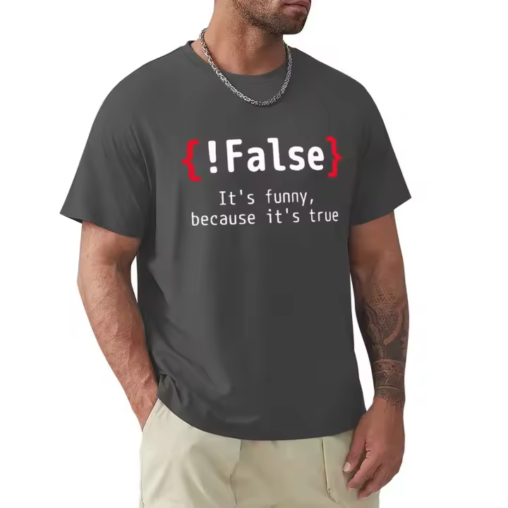 Camiseta De Algodón 100% Harajuku Con Estampado De Programación Camiseta De Manga Corta Para Hombres Camiseta Gráfica Casual - 1