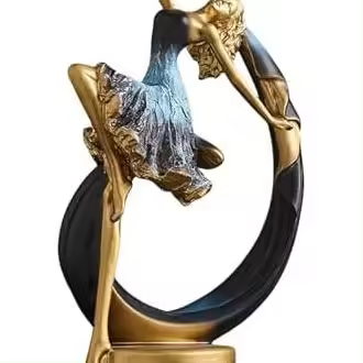 Estatua de niña bailarina de ballet, decoración moderna para el hogar, escultura de niña bailarina, figura de bailarina de resina, regalo Art Deco, para sala de estar/dormitorio/gabinete de vino/escritorio de oficina/gabinete de TV, A2 - 1