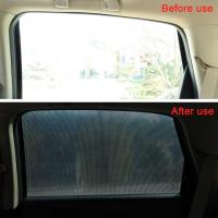 2Pcs Pegatinas De Sol Para Coche Electrostáticas Bloqueo De Luz Y Calor Para Ventanas Lateral Traseras Película De Cubierta - details 14