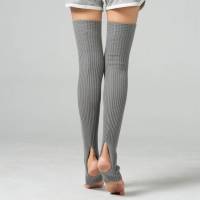 Calentadores De Piernas De Moda Calcetines Largos Sin Pies Acolchados Para Invierno Danza Yoga Baile Stockings Transpirables - details 5