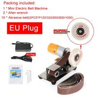 Mini Lijadora Eléctrica Para Cinturón Con Set De 10 Lijadores Herramienta De Pulido Y Tratamiento De Superficie Para DIY 220V/110V - details 2