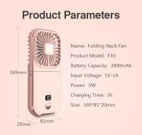 Ventilador De Cuello Portátil Recargable USB Con 4 Velocidades Ajustables Y Bajo Ruido Alta Durabilidad Disipación Rápida De Calor Sin Ruido Fresador De Aire - details 10