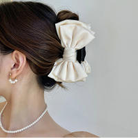 Cepillo De Pelo Elegante Para Mujeres Doble En Satén Estilo Francés Accesorio De Moda Para El Cabello Clip De Burbuja Con Lazo - details 0