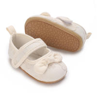 Zapatos De Princesa Para Bebé Niña En Lace Blanca Mocasines Con Lazo Y Borde Antideslizante De Goma Primera Calzado Para Caminar - details 27
