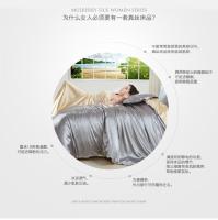 Juego De Cama Nórdico De Seda Satinada Con Fundas De Almohada Y Sábana Cubierta De Edredón Lujo Sólido Para Pareja Tamaño Grande - details 2