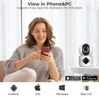 Cámara De Seguridad WiFi Dual 4MP Con Pantalla Automática De Seguimiento Y Detección De Humanos Monitor De Bebé Para Interior CCTV Vigilancia Doméstica - details 8