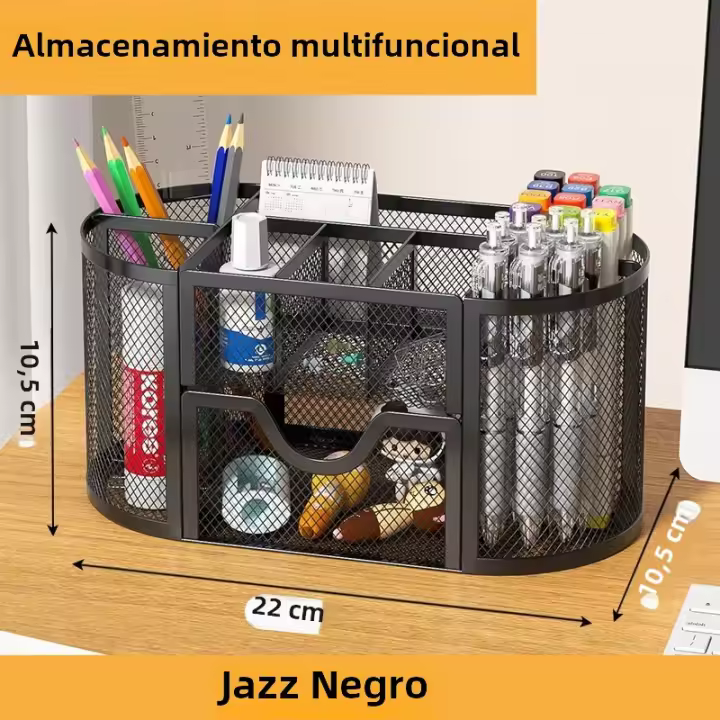 Porta Bolígrafos De Metal Creativo Estuche De Almacenamiento De Suministros De Oficina Decoración De Escritorio Para Estudiantes - 1