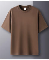 Camiseta De Algodón 100% Para Hombre Manga Corta Cuello Redondo Casual De Verano Tallas Grandes Color Sólido Transpirable Top Para Mujer - details 28