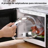 Tapa De Protección Contra Salpicaduras Para Microondas Con Mano Reutilizable Cubierta De Calentamiento Para Cocina En Casa - details 7