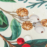 Mantel De Navidad Con Campana Dorada 1 Pieza Material De Poliéster 100% Impermeable Adecuado Para Hogar Exterior Hotel Y Fiestas - details 1