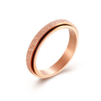 Anillo Giratorio De Titanio Acero Inoxidable 4mm Mate Para Hombres Y Mujeres Anillo De Boda Y Propuesta Joyería De Mano Neutra - details 9