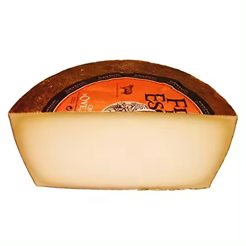 Queso Flor de Esgueva. (Medio Queso) Peso: 1,5 - 1,8 Kg aprox. Queso Curado de Leche Pura de Oveja. WikiMark. - 1