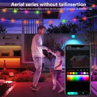 Luz De Cadena Inteligente RGB LED Exterior 5M 10M Para Jardín Decoración De Fiesta Y Vacaciones Control APP DIY Luces Twinkle - details 6