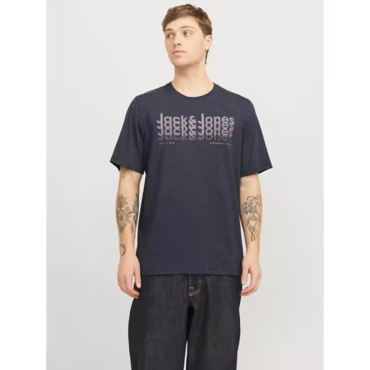 Jjtex Tee Ss Crew Neck Azul Oscuro - 1