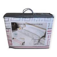 Mercatienda.es Sábanas de Coralina Térmica Premium - 220 Gramos de Invierno - Doble Perchado - MOD ESTEVO GRIS - Validas 190/200cm + 30cm - Confort Antiestrés - Serie Oro - details 0