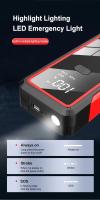 Arrancador portátil de batería de coche de 1200 A/600 A, dispositivo de arranque para baterías de emergencia de 12 V, 4,0 L y 2,0 L - details 2