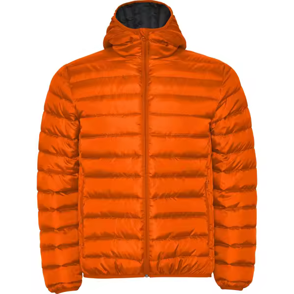 Chaqueta de hombre acolchada con relleno tacto pluma y capucha fija ajustada Vetonek - 1