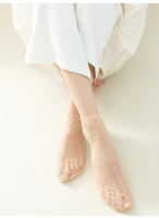 5 Pares De Calcetines Invisibles De Encaje Para Mujer Calcetines De Bote De Mujer Delgados No Esmerilados Antideslizantes Translúcidos - details 5