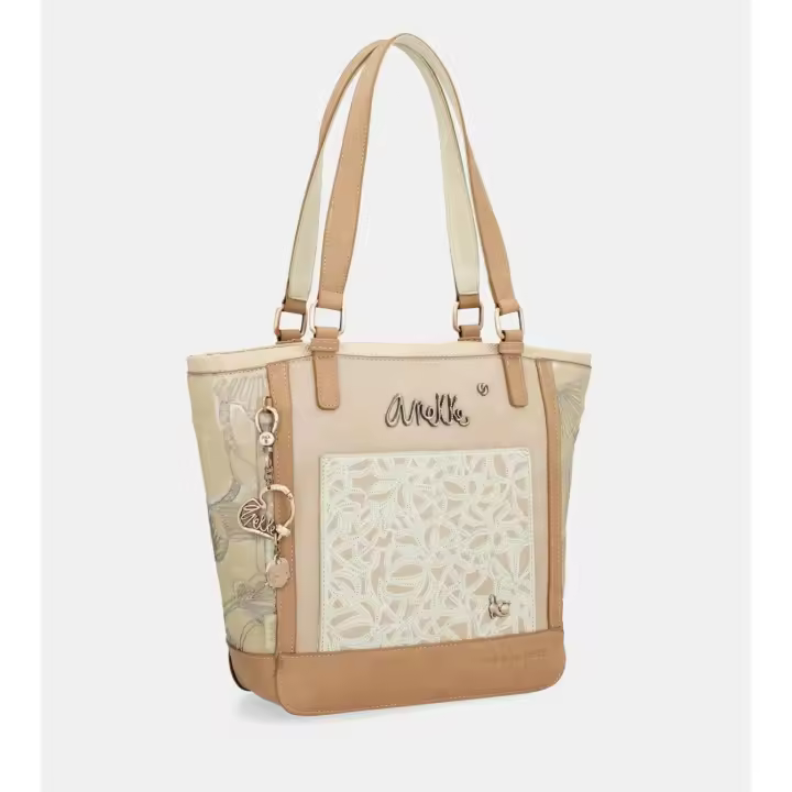 Anekke mod. 40822-134 - Bolso combinado en varios tonos con asas de hombro y dibujos florales - 1