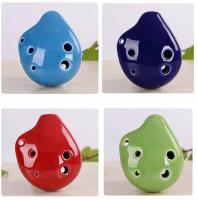 1pcs Flauta De Ocarina Colorida Soprano C Con 6 Agujeros Mini Flauta Cerámica Instrumento Musical Para Niños Juguete - details 4