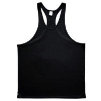 Camiseta Sin Mangas De Verano Para Hombre Algodón Fitness Running Racer Vestido Deportivo Stringer Tank Top Para Gimnasio - details 4
