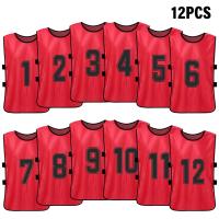 Chalecos De Deporte Para Niños 6/12PCS Camisetas De Fútbol Rápidas Secado Uniforme De Equipo De Baloncesto Entrenamiento Con Números - details 10