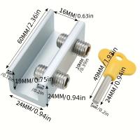 Cerradura De Seguridad Para Ventanas Y Puertas Sliding Sash Stopper Antirrobo Para Niños Cinta De Bloqueo De Armario - details 5
