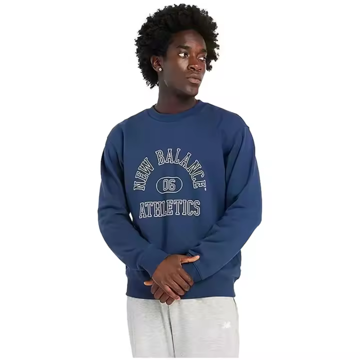 Sudadera New Balance Graphic Crew 1 para hombre en color azul - 1