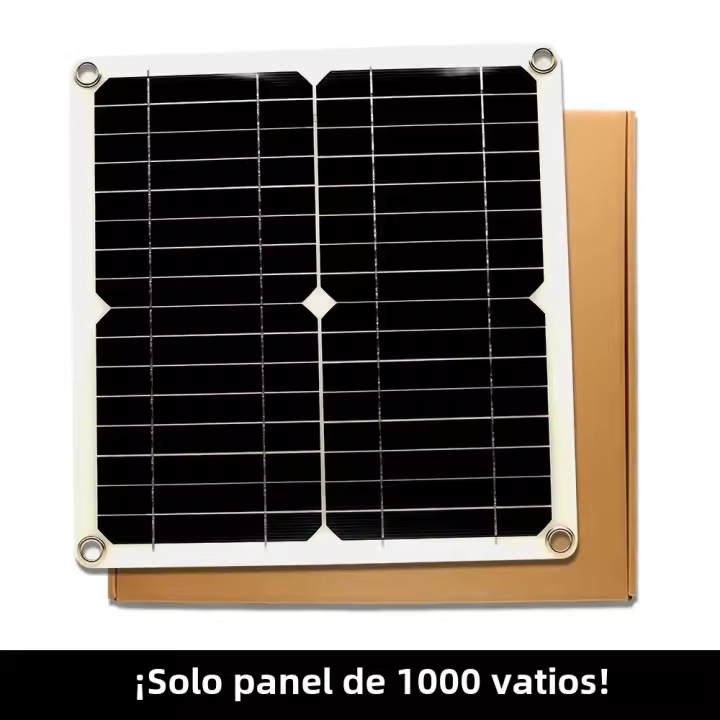 Kit De Placa Solar 1000W 12V Con Controlador 10A-100A Para Teléfono RV Coche Caravana Camping Al Aire Libre Batería Compatible Con USB 5V DC 18V - 1