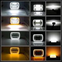 Faros LED Para Coche 6x7 Pulgadas Con DRL Amarillo 6000K Blanco Cuadrados Para Jeep Cherokee XJ Wrangler YJ Asamblea Automotriz - details 10