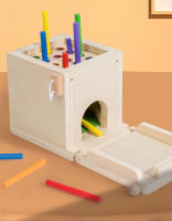 Juguete Montessori De Madera Kit De Juego Para Desarrollo Temprano En Edad De 3-6 Años Sorteo De Formas Y Caída De Bolas Caja De Permanencia De Objetos Con Monedas Y Zanahorias Para Niños Pequeños - details 28