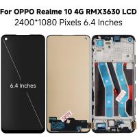 Pantalla AMOLED Super Para Realme 10 RMX3630 6.4" Pantalla Táctil LCD Con Marco Reemplazo De Pantalla Para Oppo Realme 10 4G Capacidad De Táctil Capacitivo - details 0