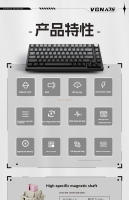 Teclado Mecánico Vgn A75 Con Interruptores Magnéticos Hot Swap RGB Sistema Dual Gasket Dual Para Esports Accesorio De Computadora Con Cable - details 2