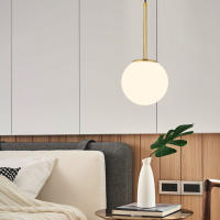 Lámpara Colgante Moderna Nórdica De PVC Dorado Para Restaurante Café Mesa De Comedor Barra Decoración De Lateral De Cama Chandelier Sencillo - details 5